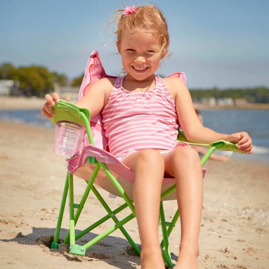 Melissa & Doug Bella Butterfly Kids Outdoor Chair - Durable Children's Garden Seat with Frustration-Free Packaging