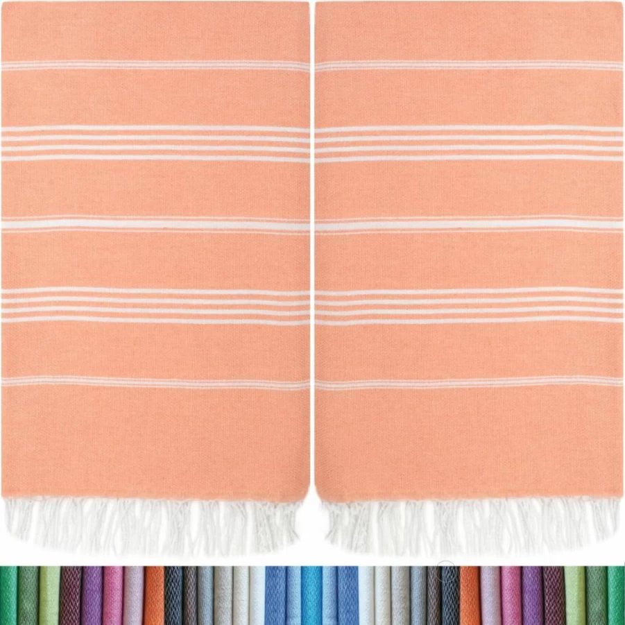 HAVLULAND Turkish Beach Towels 2 Pack - 100% Cotton Oversized 39x71, Quick Dry Sand Free Travel Towel & Blanket for Beach, Pool, Gym - Black (Beach Essentials & Gift for Adults)
